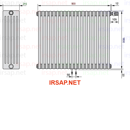 Радиатор IRSAP Tesi 61800/20 T52 CL 01